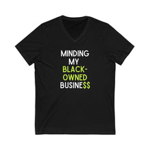 Load image into Gallery viewer, Minding My Black-owned Business V-neck Tee - Women's