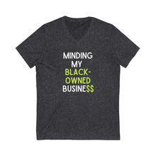 Load image into Gallery viewer, Minding My Black-owned Business V-neck Tee - Women&#39;s
